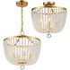 Rylee 4 Light 16.5 inch Antique Gold Semi Flush Ceiling Light