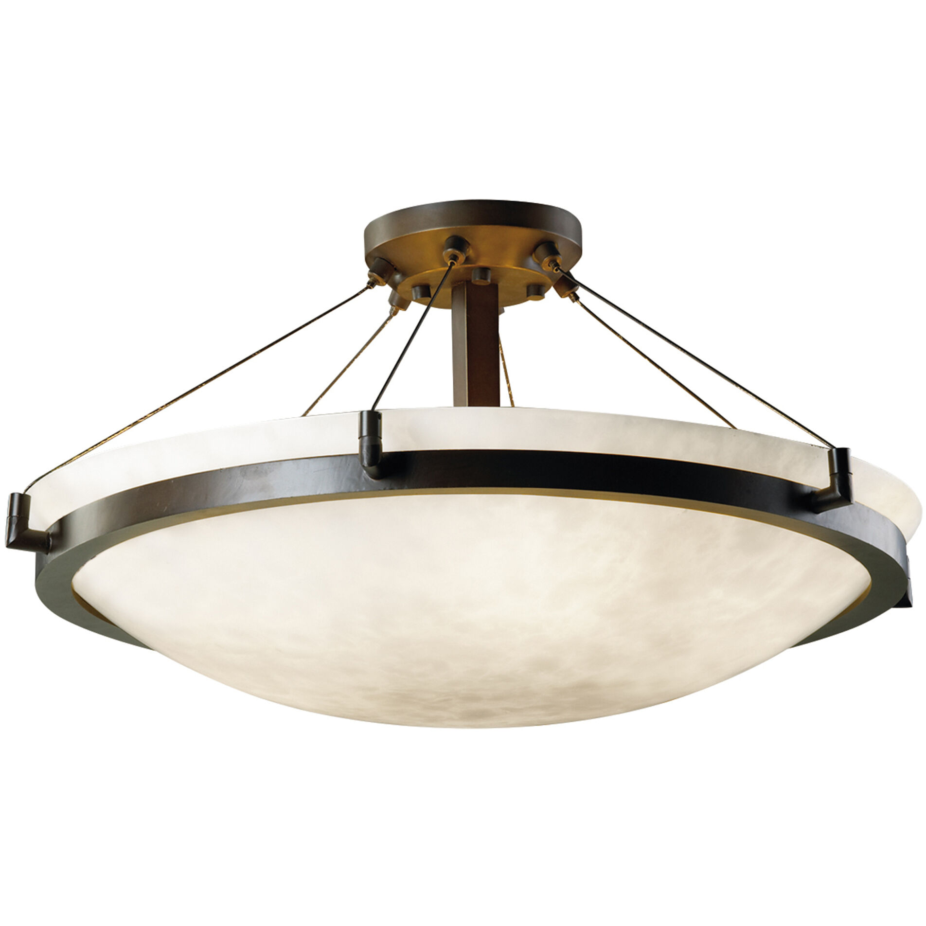 Clouds LED 27 inch Dark Bronze Semi-Flush Ceiling Light in 5000 Lm LED