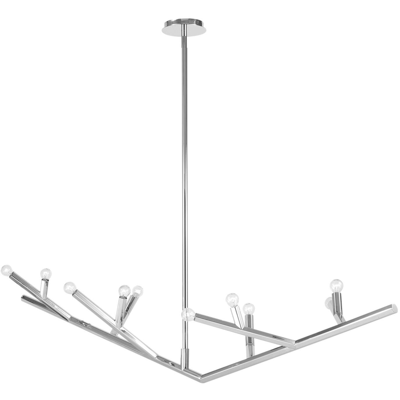 Oaks 12 Light 24 inch Polished Nickel Chandelier Ceiling Light