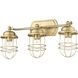 Seaport Vanity Wall Light in Brushed Champagne Brass