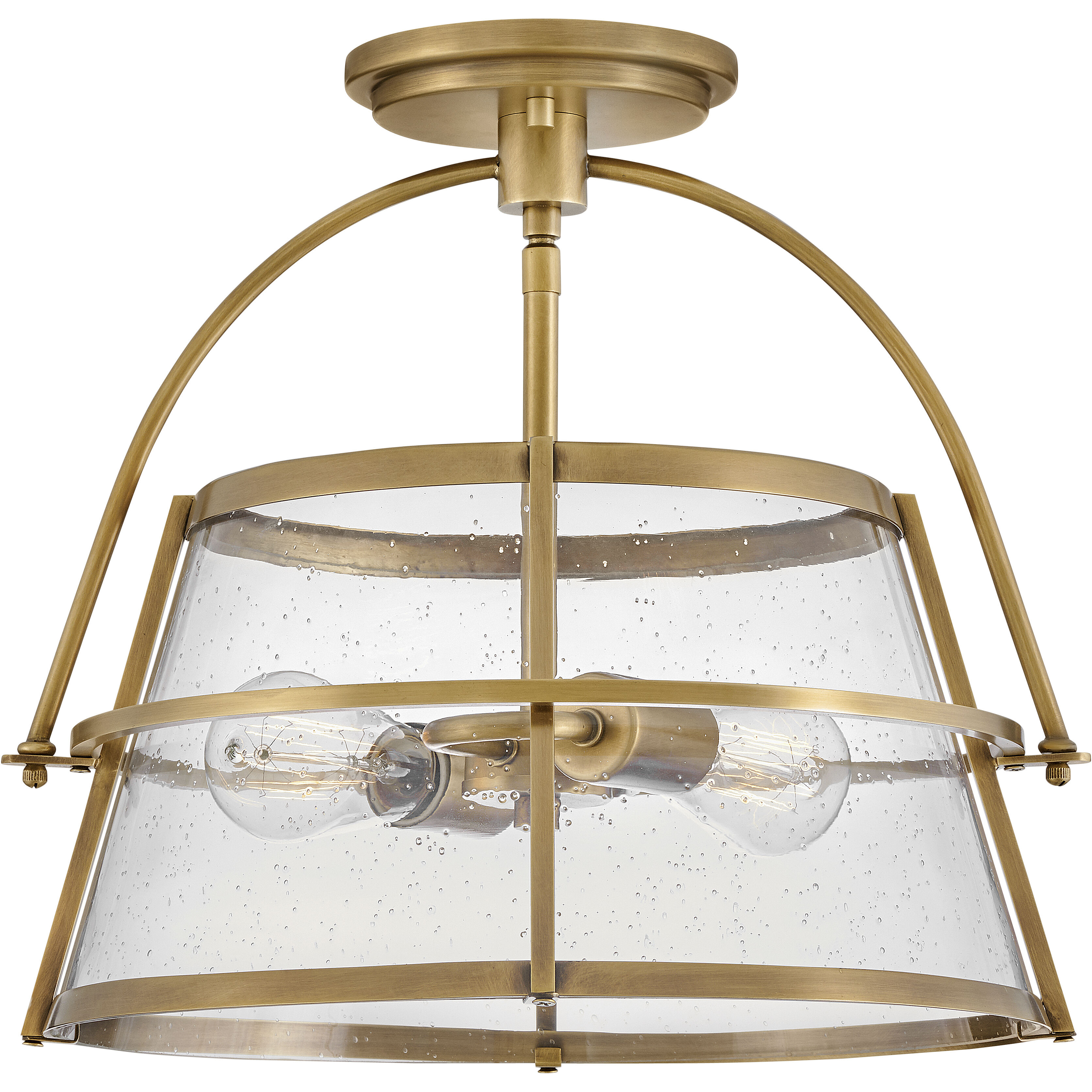 Tournon 15 inch Heritage Brass Indoor Semi-Flush Mount Ceiling Light