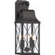 De Luz 4 Light 21 inch Oil Rubbed Bronze/Gold Outdoor Wall Mount, The Great Outdoors