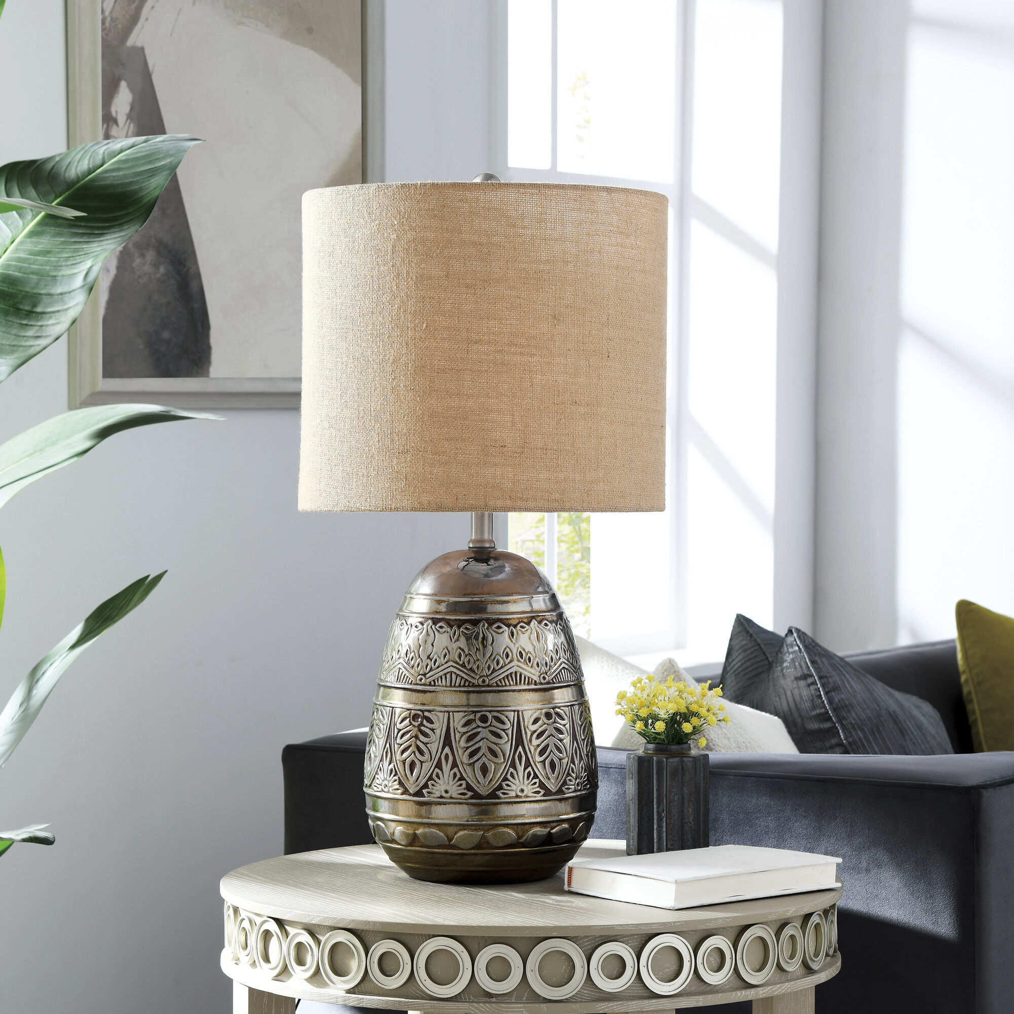 Hinata 27.25 inch 150.00 watt Bronze Table Lamp Portable Light