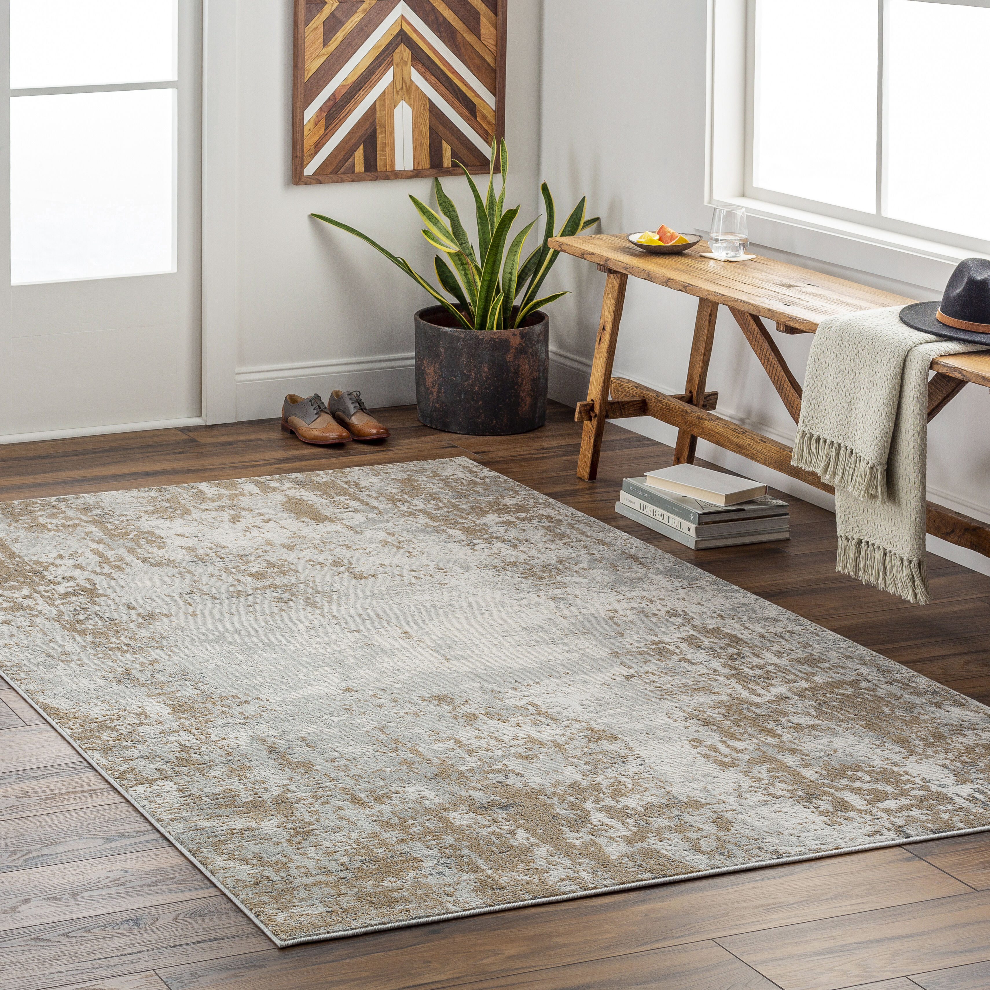 Alpine 87 X 63 inch Taupe Rug, Rectangle