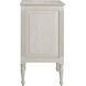 Caroline 30.5 X 30 inch Cerused White and Painted Burlap with Antique Bronze Nightstand