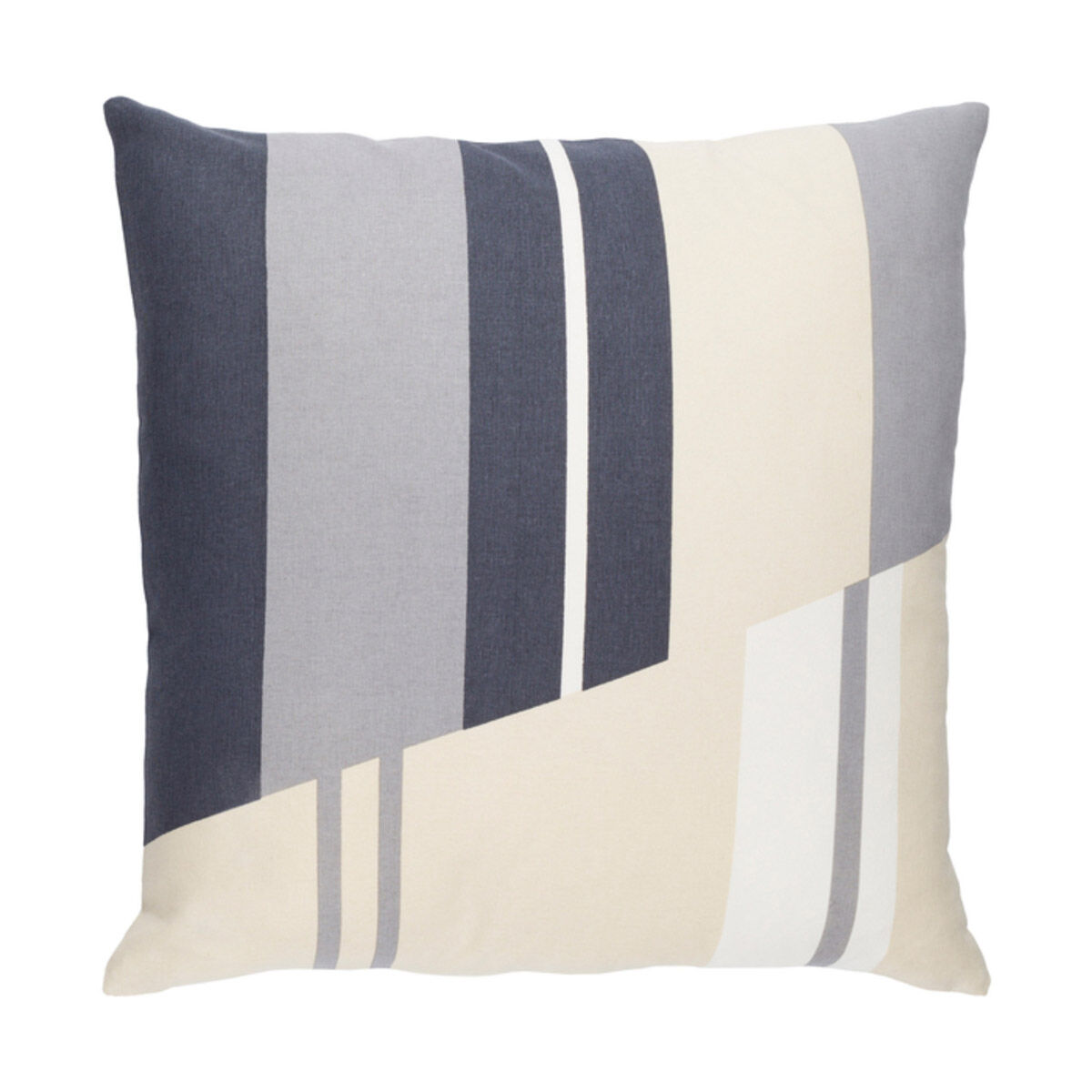 Lina 20 X 20 inch White and Charcoal Throw Pillow