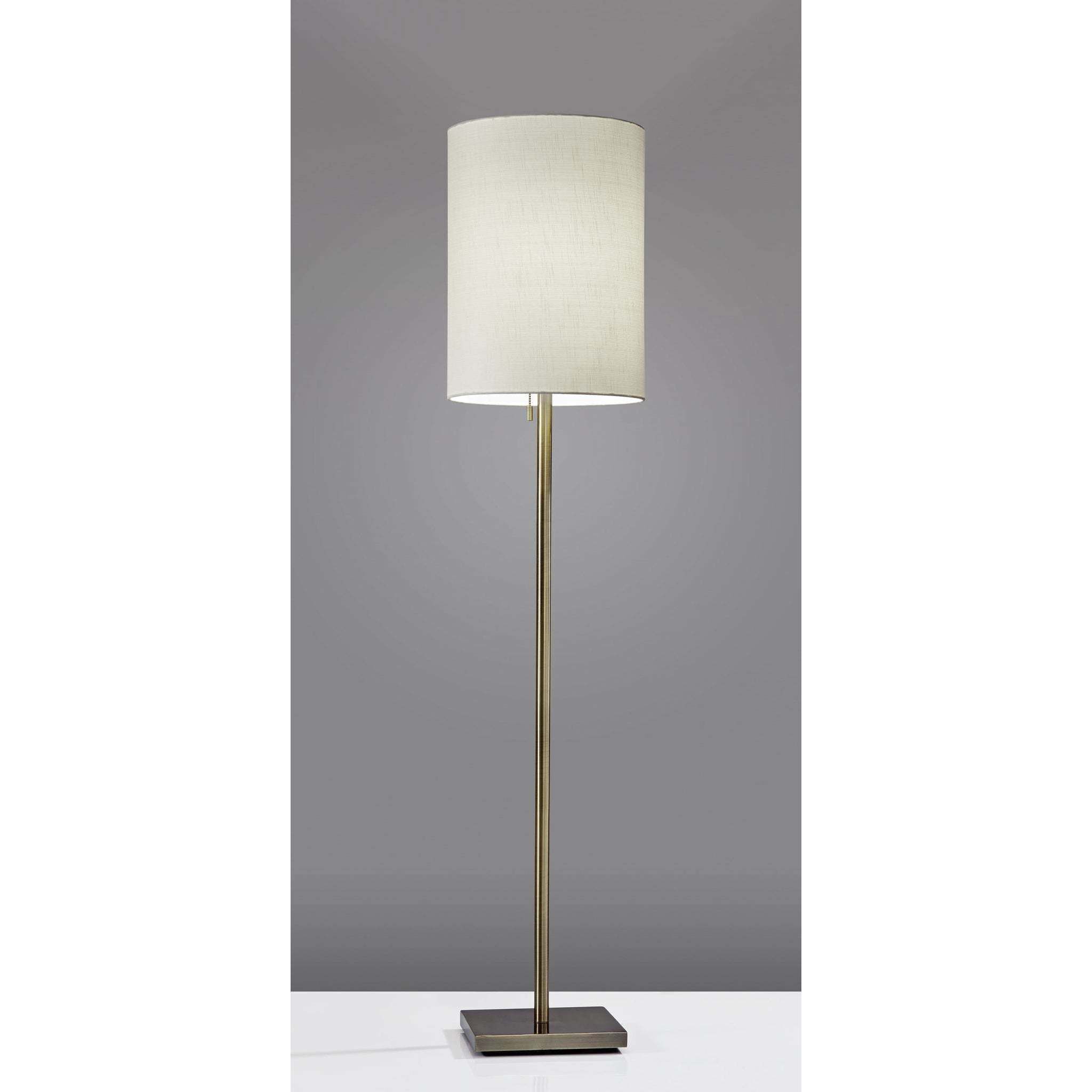 Liam 61 inch 100.00 watt Anitque Brass Floor Lamp Portable Light in Antique Brass