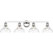 Yep Carver Vanity Wall Light in Chrome, Clear Glass
