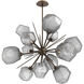 Gem LED 38.4 inch Flat Bronze Chandelier Ceiling Light in Smoke, 2700K LED, Starburst