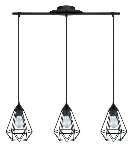 Tarbes 3 Light 31 inch Matte Black Multi Light Pendant Ceiling Light