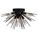 Savannah 6 Light 20 inch Black Flush Mount Ceiling Light