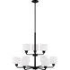 Canfield LED 31.38 inch Midnight Black Chandelier Ceiling Light