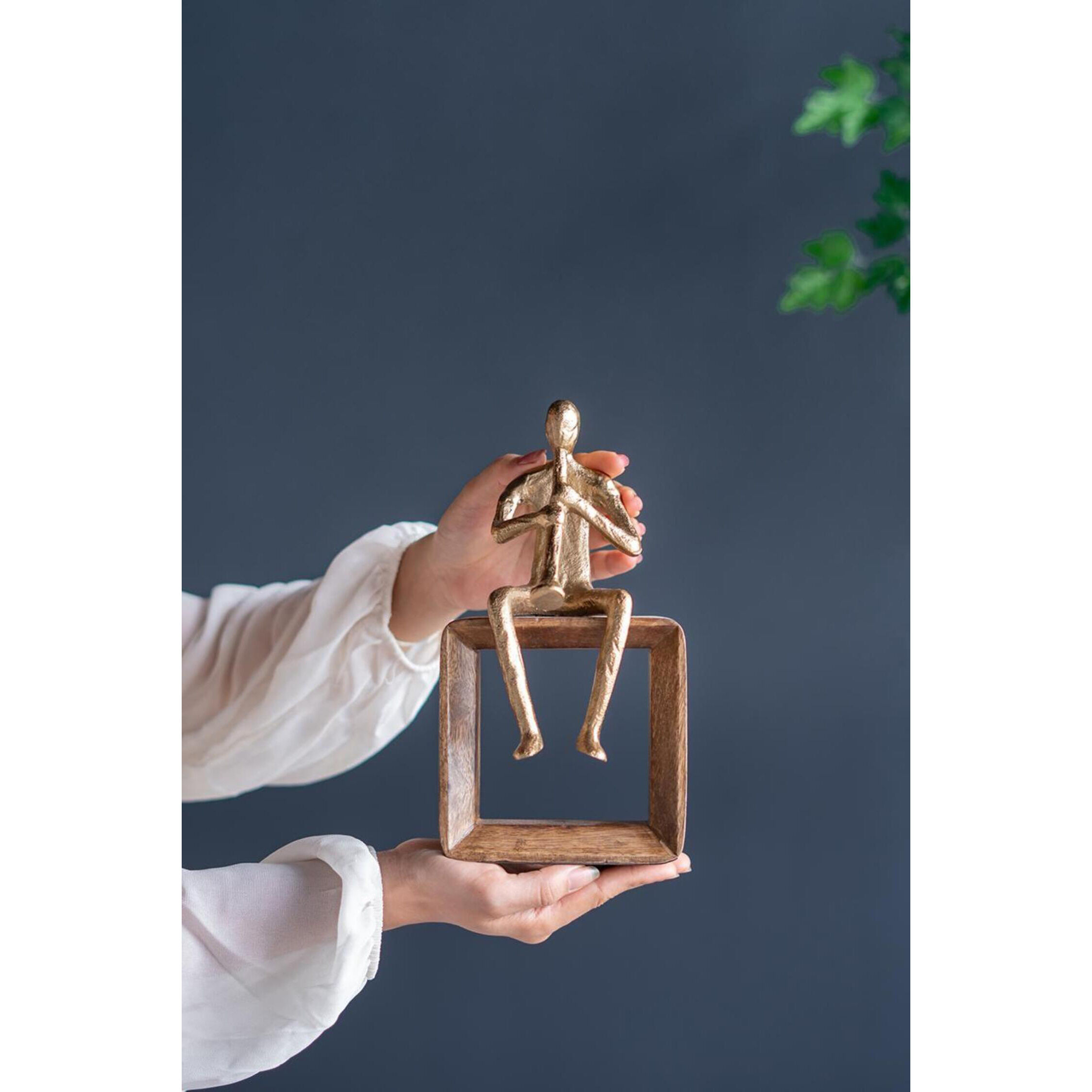 Musician Gold and Natural Figurine