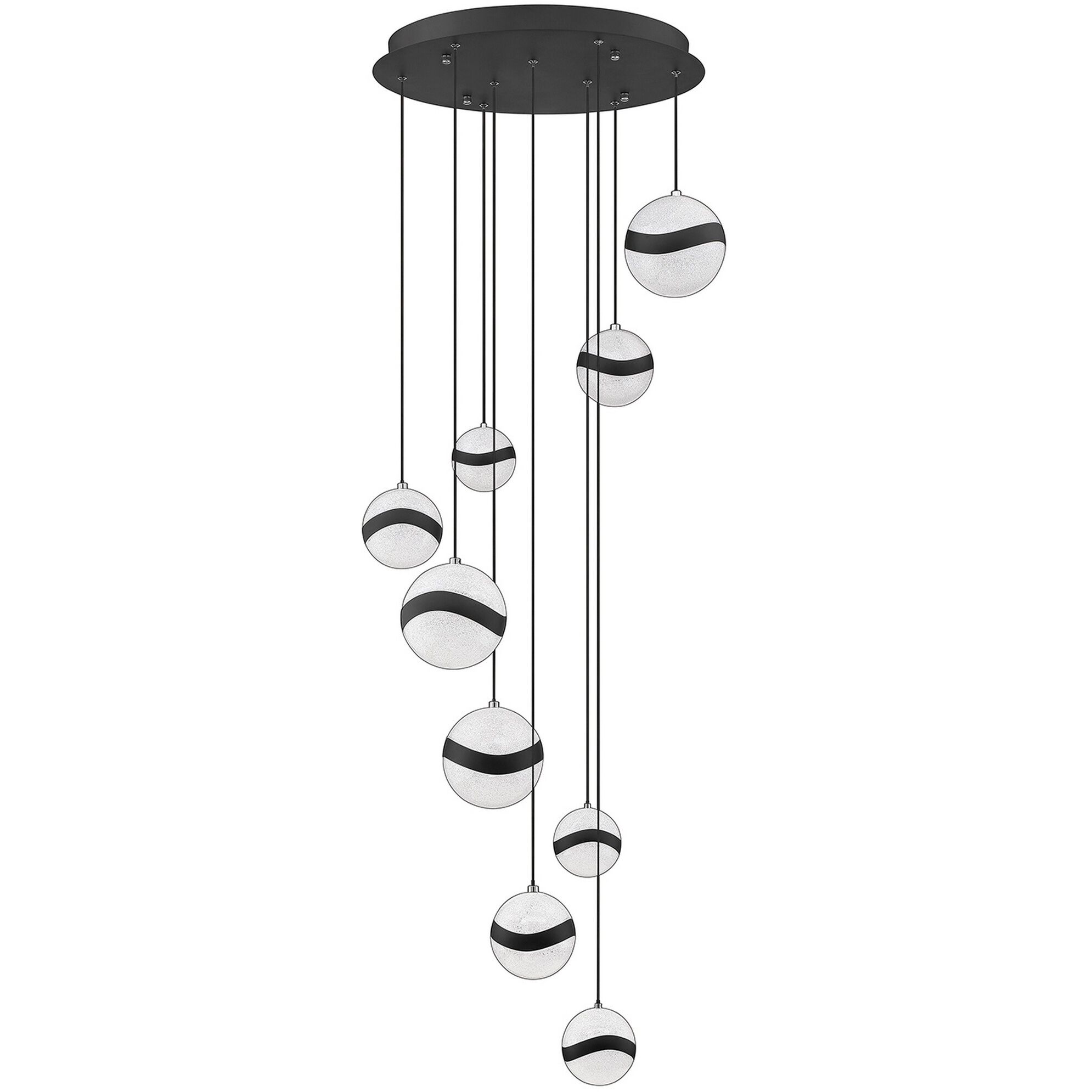 Mystyke LED 22.25 inch Matte Black LED Pan Ceiling Light