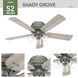 Shady Grove 52 inch Matte Silver with Light Gray Oak/Warm Grey Oak Blades Ceiling Fan