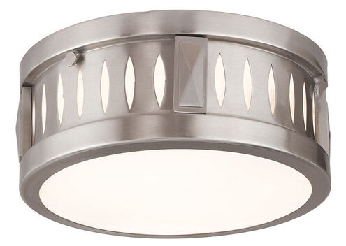 Vista 2 Light 10 inch Brushed Nickel Flush Mount Ceiling Light