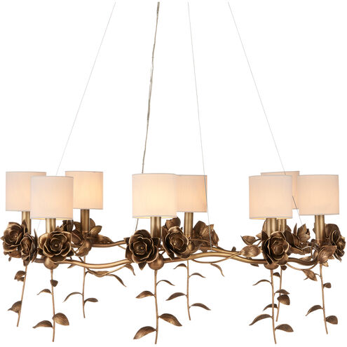 Rosabel 8 Light 35 inch Antique Brass Chandelier Ceiling Light