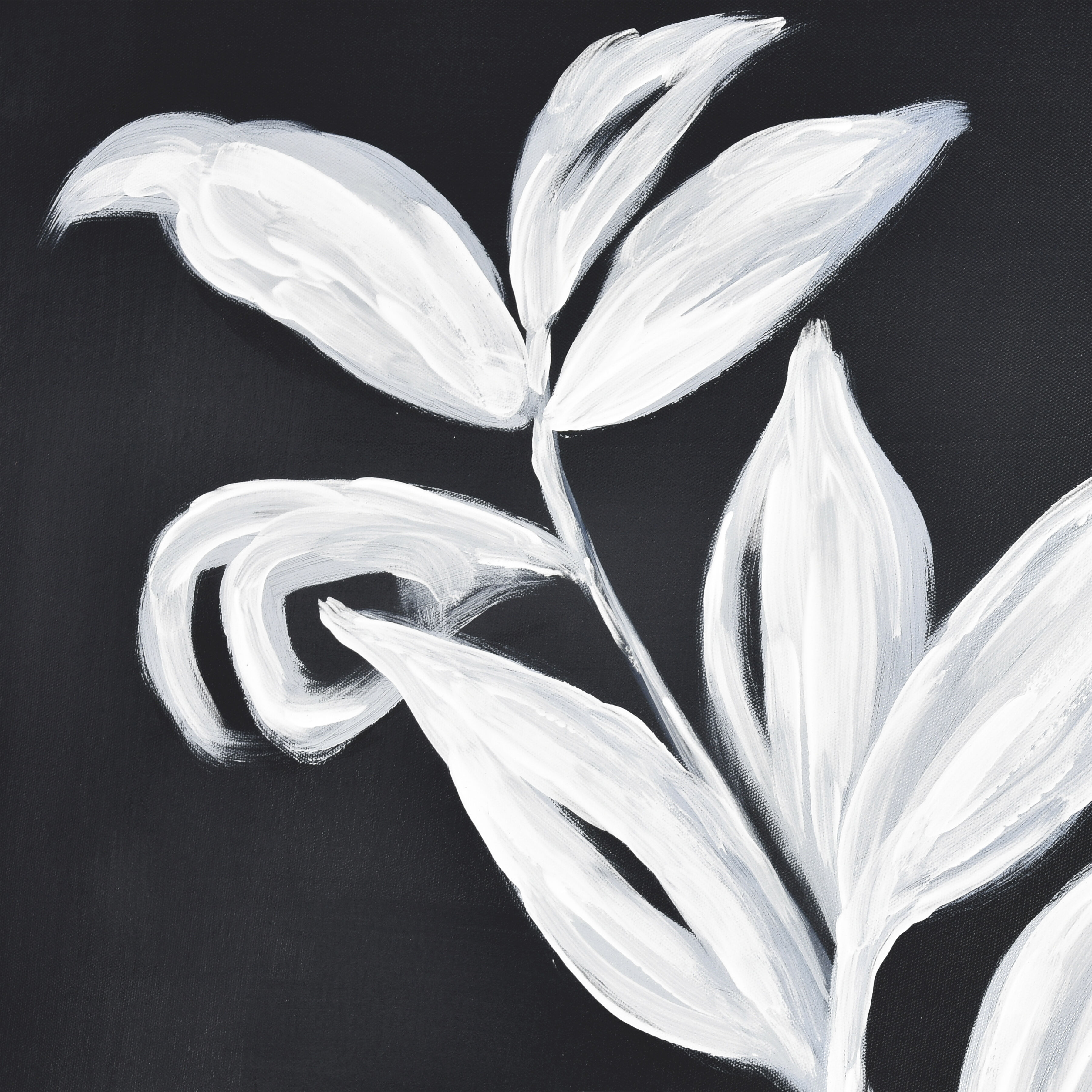 Silhouette I Black with White Framed Wall Art