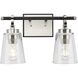 Cassell 2 Light 14.5 inch Brushed Nickel Bathroom Vanity Light Wall Light