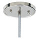 Grand Central 1 Light 7 inch Polished Nickel Flush Mount Ceiling Light in Clear Mouth Blown