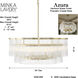 Azura 6 Light 34 inch Heirloom Brass Scalloped Pendant Ceiling Light