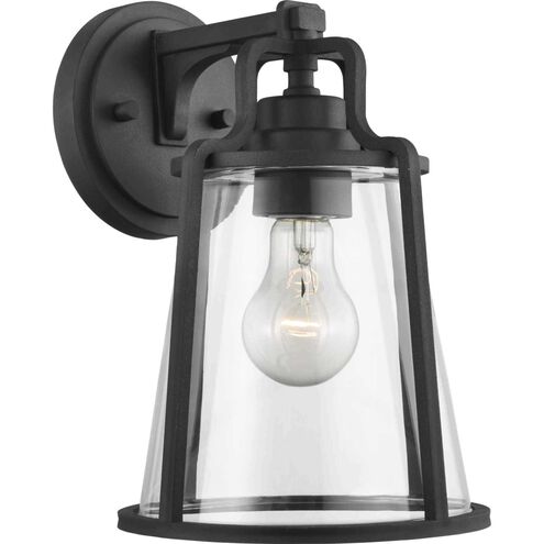 Benton Harbor 1 Light 11 inch Textured Black Outdoor Wall Lantern, with DURASHIELD, Medium