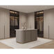 Cataldi Cappuccino / Brushed Gold Kitchen Island