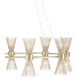 Novatude 16 Light 33.75 inch Contemporary Gold Leaf and Contemporary Silver Leaf Chandelier Ceiling Light