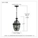 Newbury 3 Light 13 inch Mystic Black Outdoor Hanging Lantern