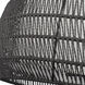 Everly 27.13 inch 60.00 watt Matte Black Chandelier Ceiling Light in Modern Black Rattan