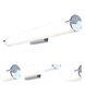 Tube LED 36.25 inch Chrome Vanity Light Wall Light