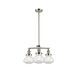 Franklin Restoration Olean 3 Light 18.75 inch Polished Nickel Chandelier Ceiling Light in Clear Glass, Franklin Restoration