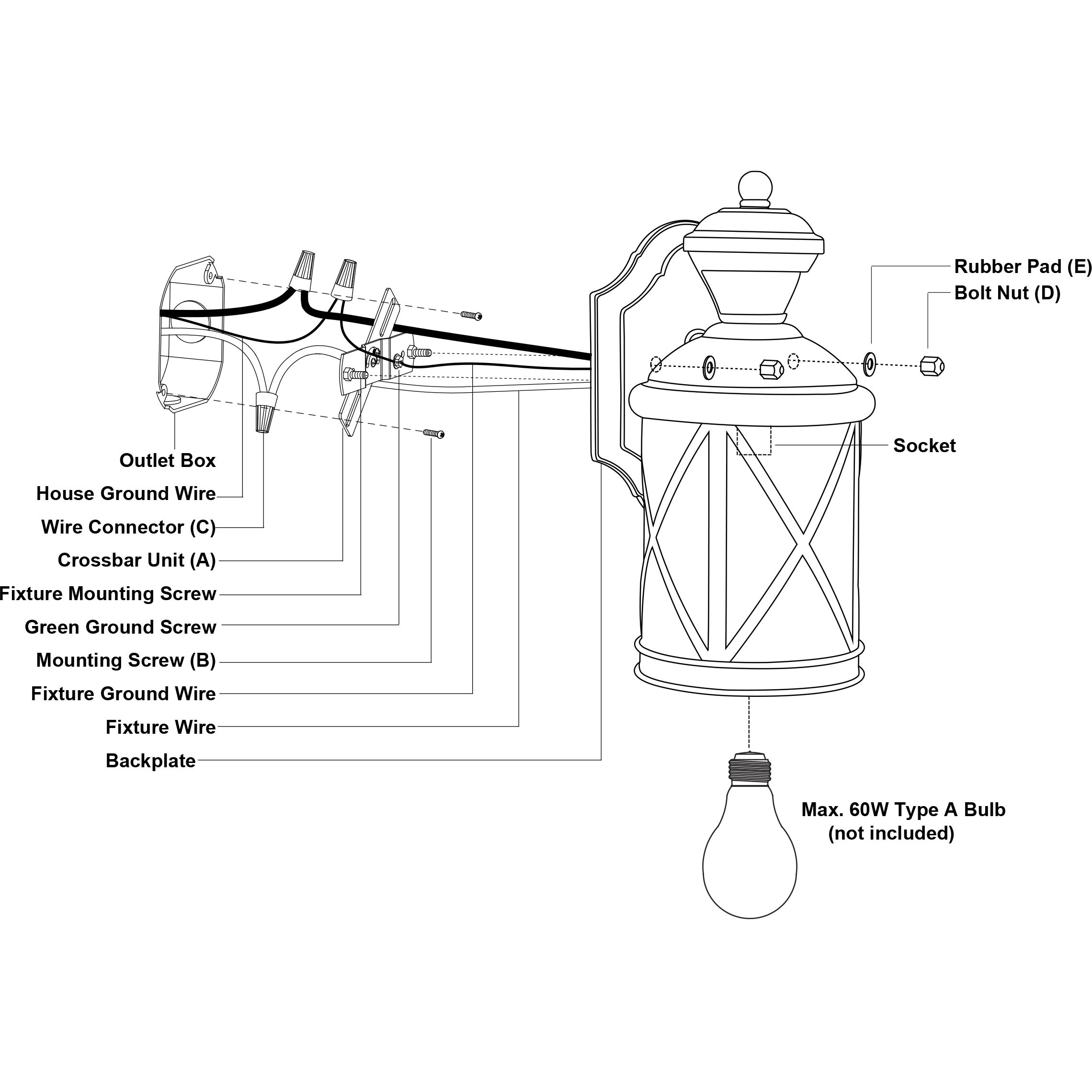 Henderson Textured Black Outdoor Motion Sensor
