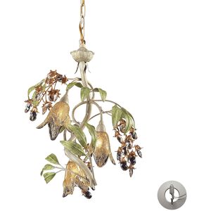 Huarco 3 Light 16 inch Sage Green Chandelier Ceiling Light in Recessed Adapter Kit