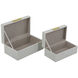 Anita White Faux and Gold Decorative Storage Box
