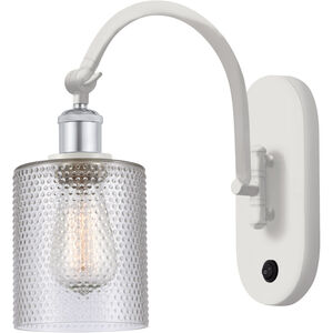 Ballston Cobbleskill LED 5.3 inch White and Polished Chrome Sconce Wall Light in Clear Glass