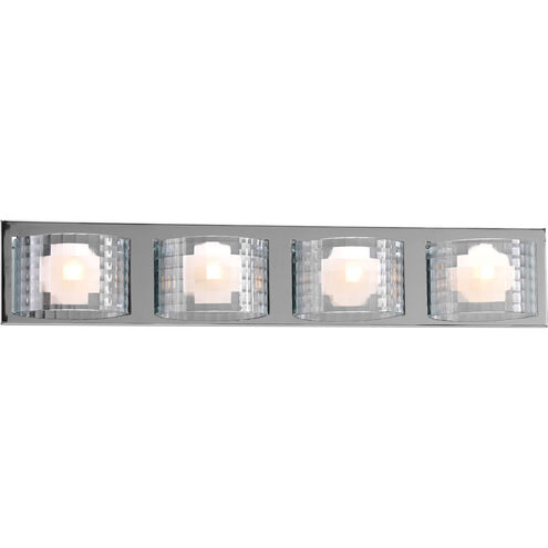 Cliche 4 Light 30 inch Chrome Bath Vanity Wall Light