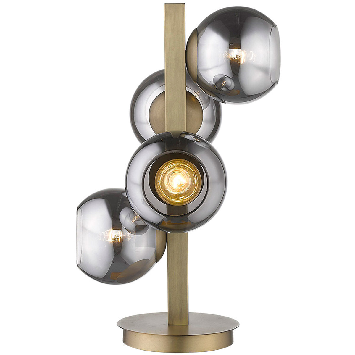 Lunette 24 inch 100.00 watt Aged Brass Table Lamp Portable Light