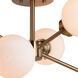 Orbit LED 25 inch Muted Brass Semi-Flush Mount Ceiling Light in 6