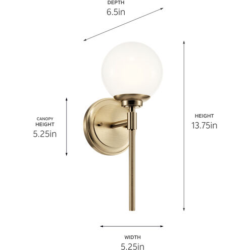 Benno 1 Light 5.25 inch Champagne Bronze Wall Sconce Wall Light