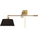 Perignon 60 watt Warm Brass Adjustable Wall Sconce Wall Light