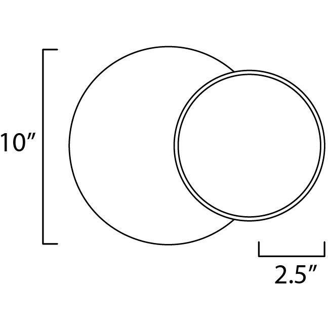 Revolver LED 10 inch Matte White Bath Vanity Light Wall Light