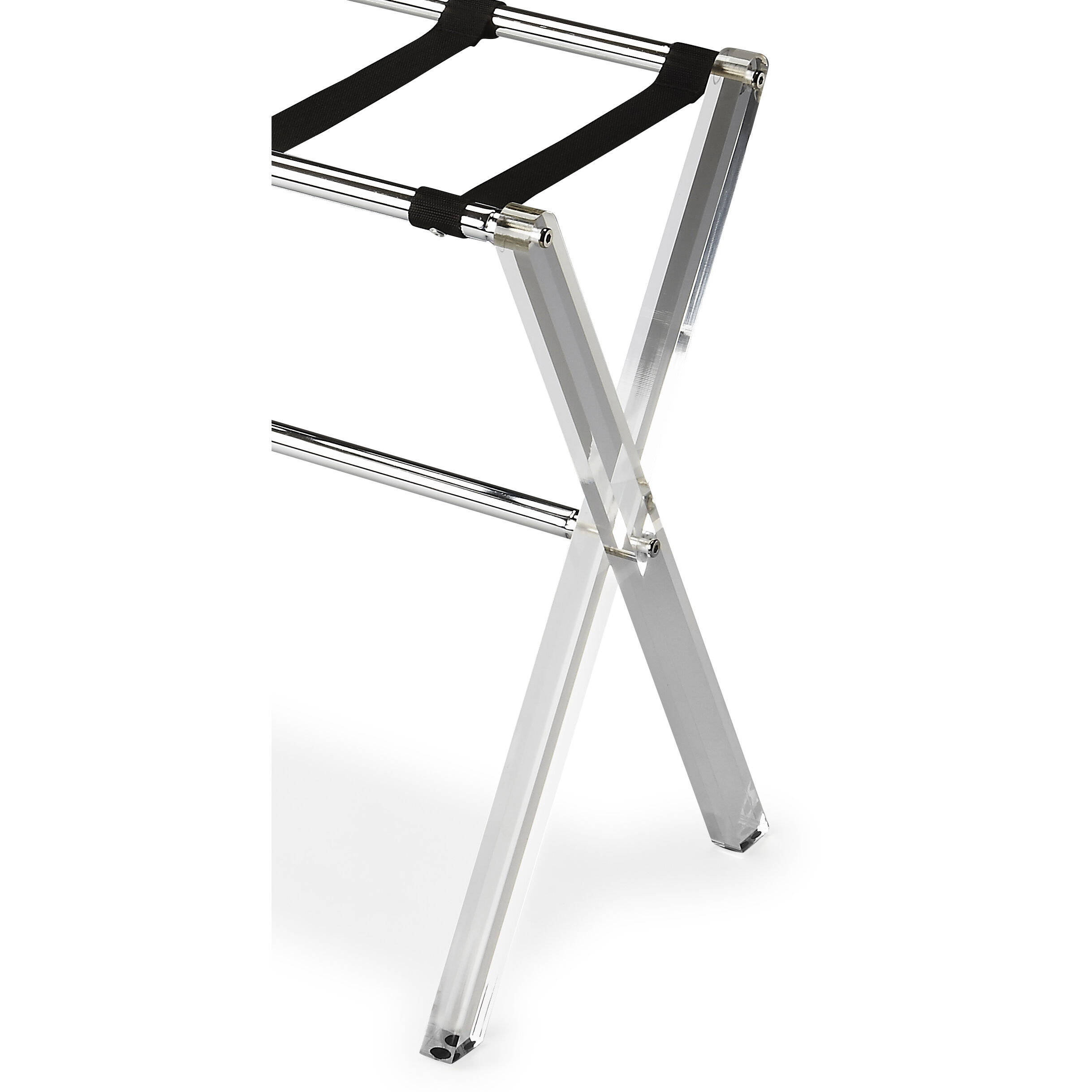 Crystal Clear Acrylic Butler Loft Luggage Rack