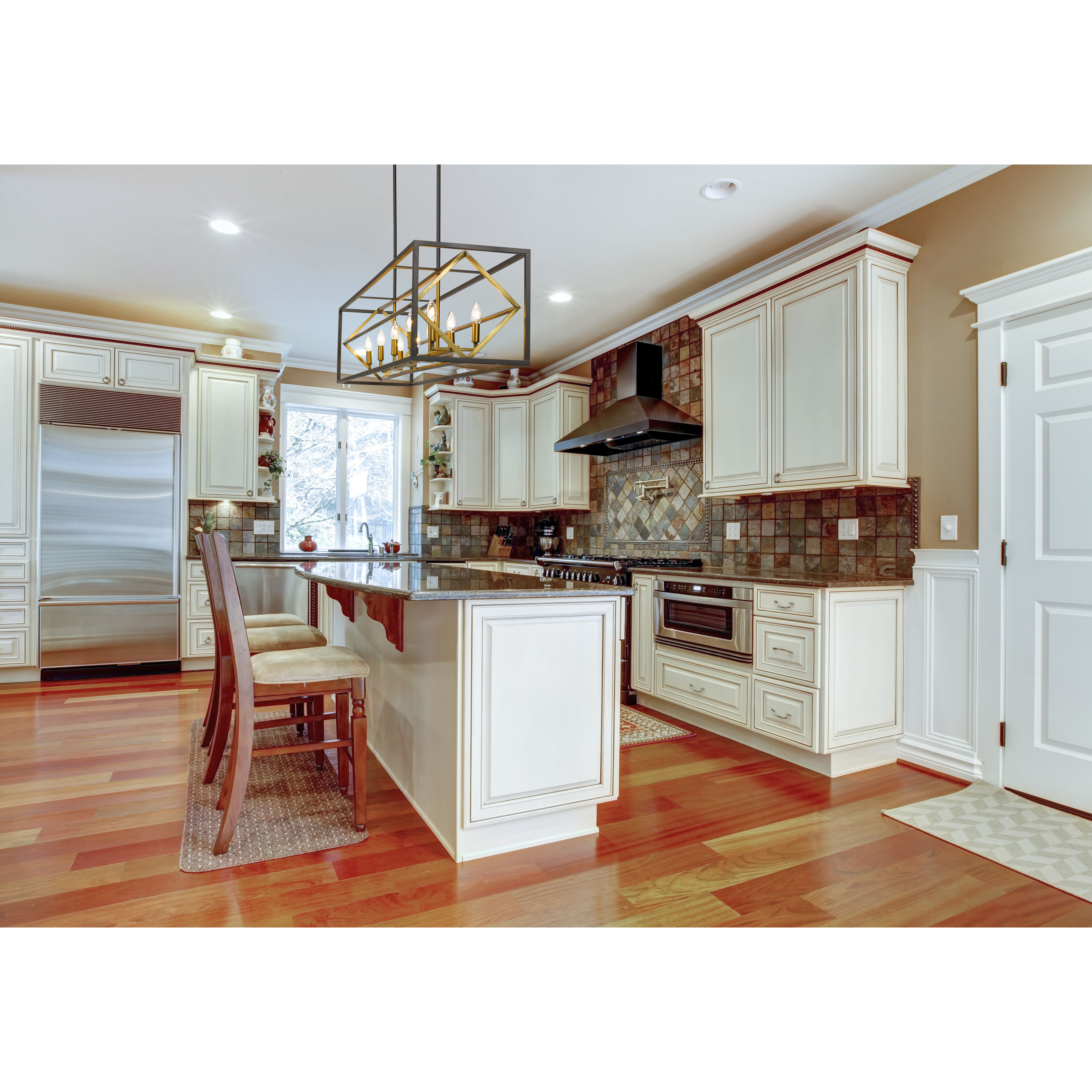 Euclid 10 Light 56 inch Olde Brass and Bronze Linear Chandelier Ceiling Light