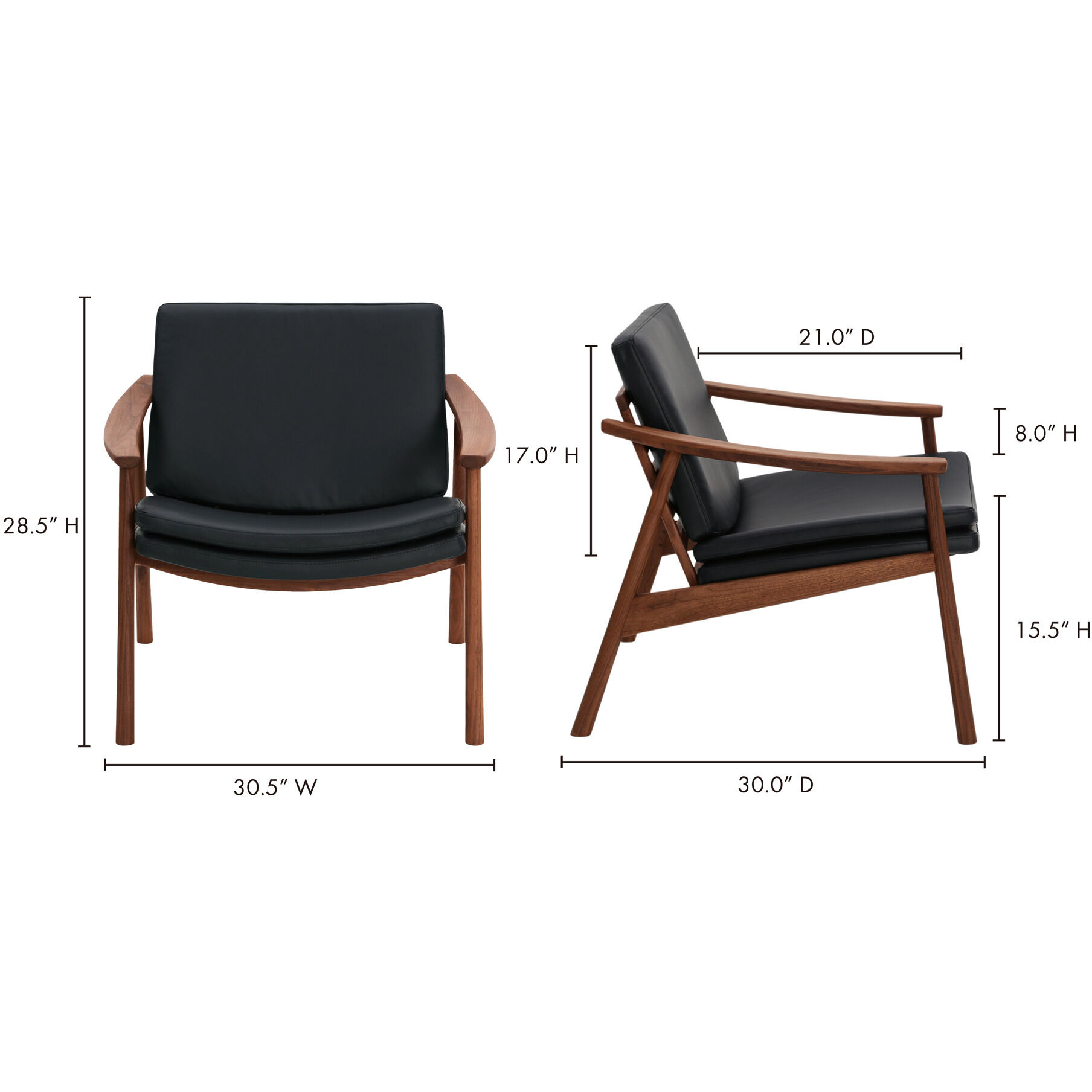 Harlowe Black Occasional Chair, Lounge