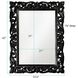 Chateau 42 X 31 inch Glossy Black Wall Mirror