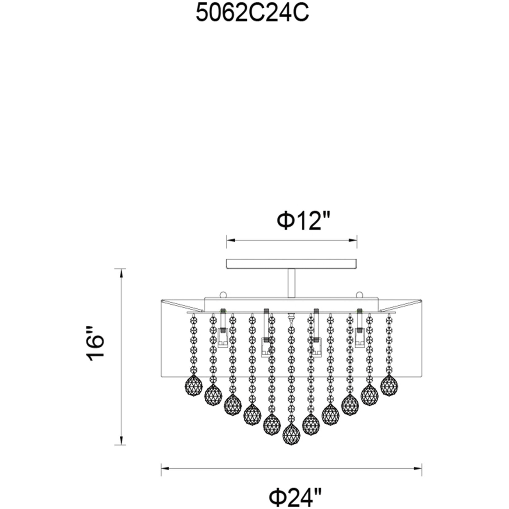Radiant 12 Light 24 inch Chrome Drum Shade Flush Mount Ceiling Light in White