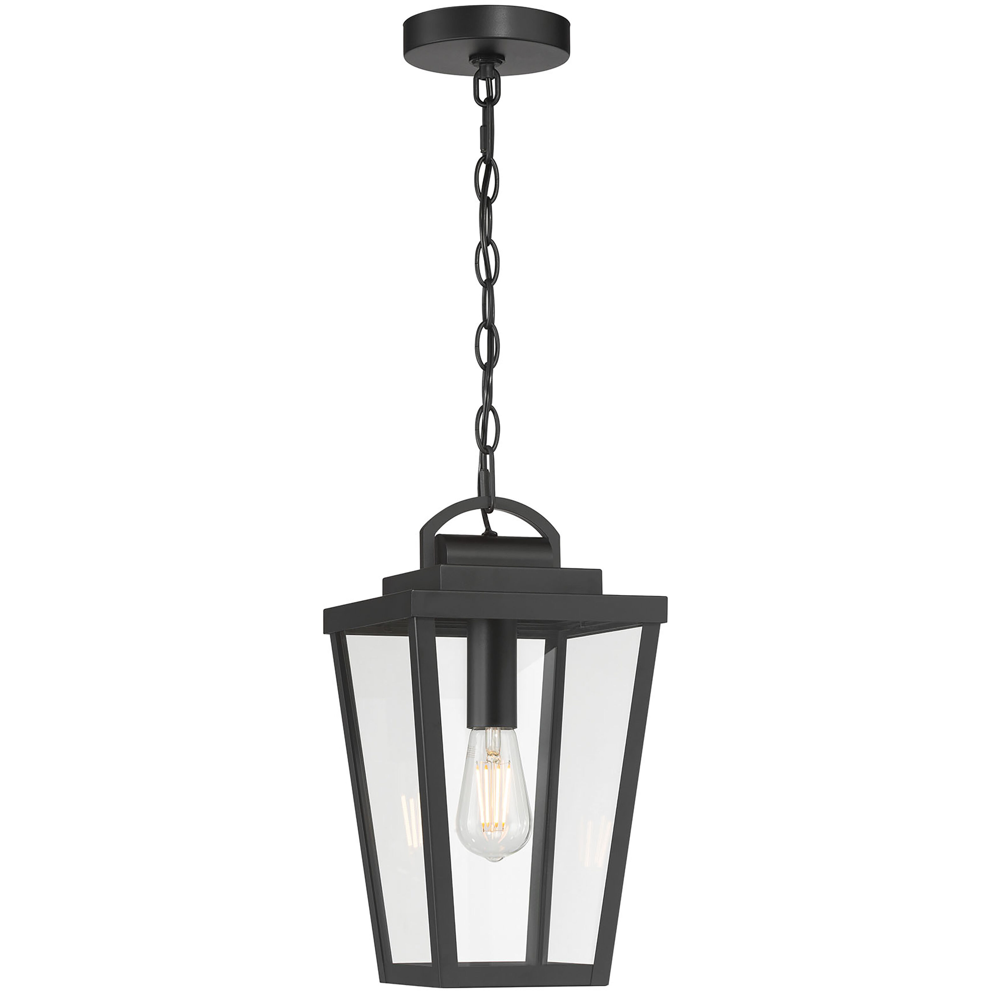 Brenwick 1 Light 8 inch Powder Coated Black Outdoor Hanging Pendant