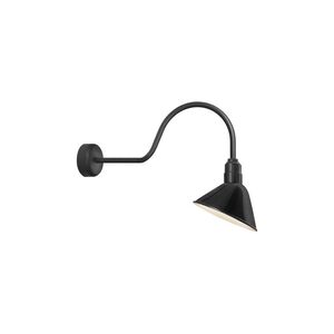 Axel 1 Light 12 inch Black Wall Sconce Wall Light in 30in Arm, Essentials by Troy RLM 