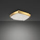Kenji LED 11 inch Aged Brass Flush Mount Ceiling Light